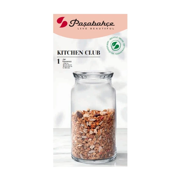 Paşabahçe Kitchen Club Kavanoz Takımı 1130 Cc (2'li Paket) ürün görseli 1