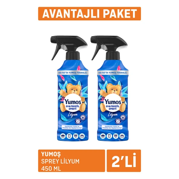 Yumoş Sprey Lilyum 2 X 450 Ml (3'li Paket) ürün görseli 1