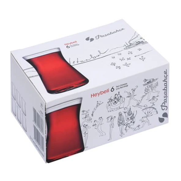 Paşabahçe Heybeli Çay Takımı 6'lı (7'li Paket) ürün görseli 1