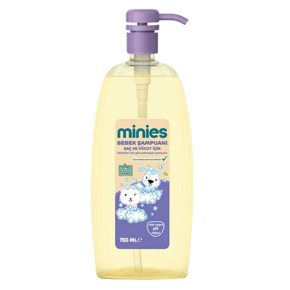 Minies Bebek Saç Ve Vücut Şampuanı 750 Ml (7'li Paket) ürün görseli 1