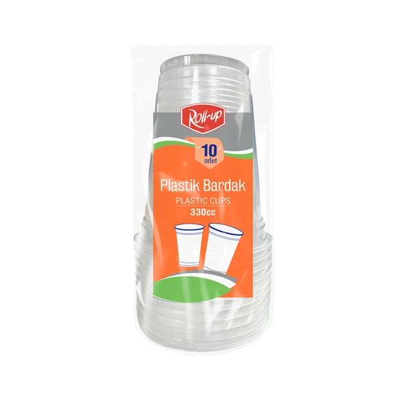 Roll-Up Plastik Bardak 330 Cc 10'lu (7'li Paket) ürün görseli 1