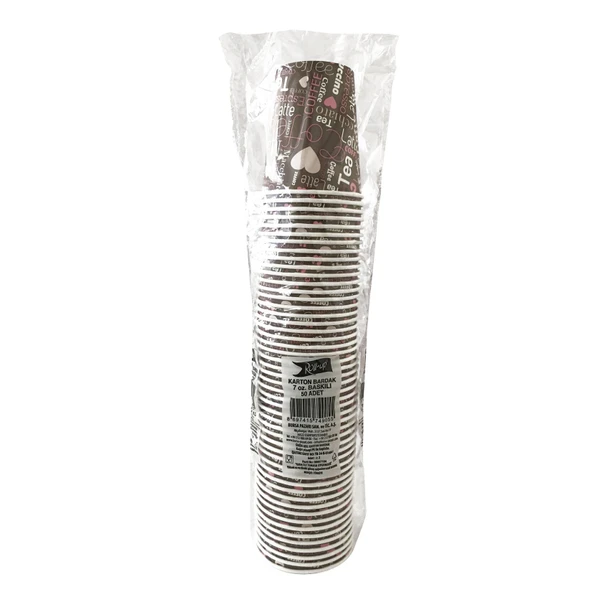 Roll-Up Karton Bardak 7 Oz 50'li (7'li Paket) ürün görseli 1