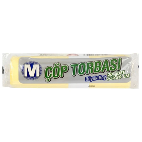 Migros Ekonomik Çöp Torbası Büyük Boy 20 Adet (8'li Paket) ürün görseli 1