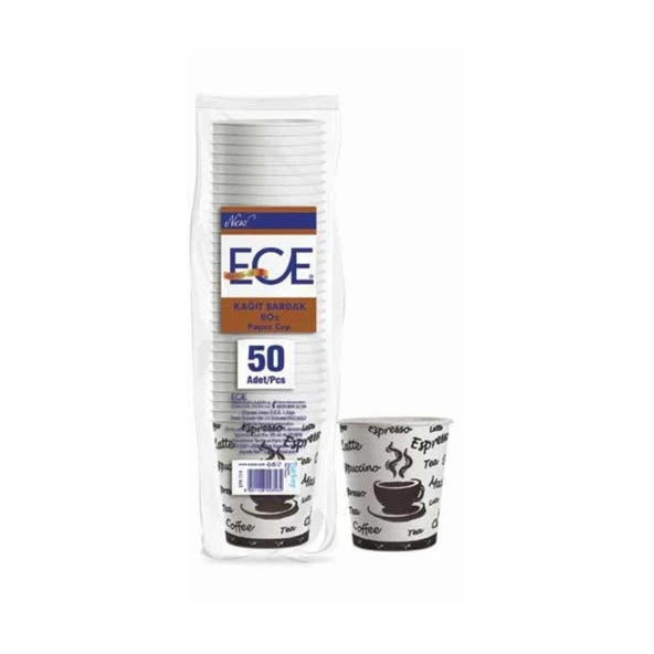 Ece Party 7 Oz Karton Bardak 50'li (EPK678) (8'li Paket) ürün görseli 1