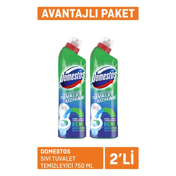 Domestos Sıvı Tuvalet Temizleyici 2 X 750 Ml (8'li Paket) ürün görseli 1