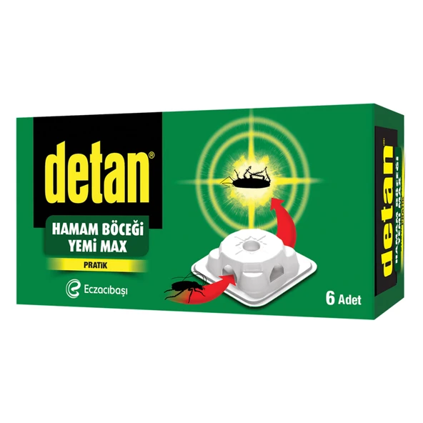 Detan Hamam Böceği Yemi  Max 6'lı (8'li Paket) ürün görseli 1