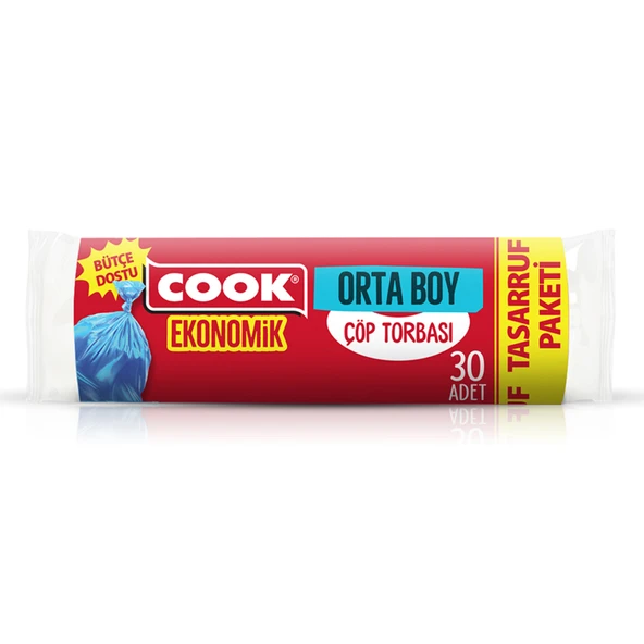 Cook Ekonomik Orta Çöp Torbası 30'lu (8'li Paket) ürün görseli 1