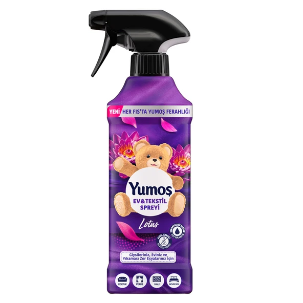 Yumoş Ev ve Tekstil Spreyi Lotus Yıkanması Zor Eşyalar İçin 450 Ml (4'li Paket) ürün görseli 1