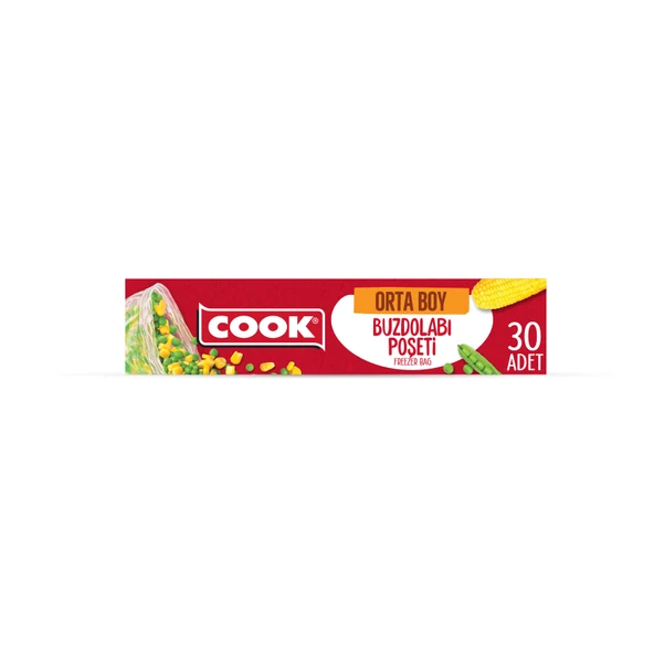 Cook Orta Boy Buzdolabı Poşeti 30'lu (8'li Paket) ürün görseli 1