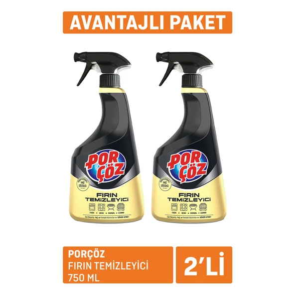 Porçöz Fırın Temizleyici 2x750 Ml (7'li Paket) ürün görseli 1