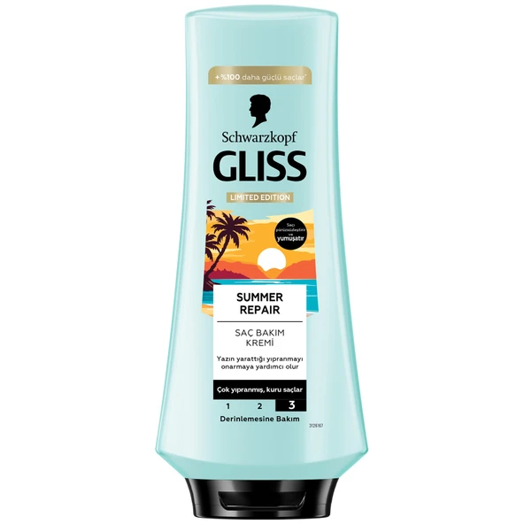 Gliss Summer Repair Saç Kremi 360 Ml (4'li Paket) ürün görseli 1