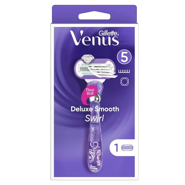 Gillette Venus Extra Smooth Swirl Tıraş Makinesi + Yedek Başlık (7'li Paket) ürün görseli 1