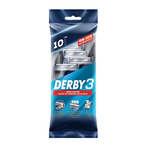Derby Samurai Klasik 3 10'lu Poşet (3'li Paket) ürün görseli 1