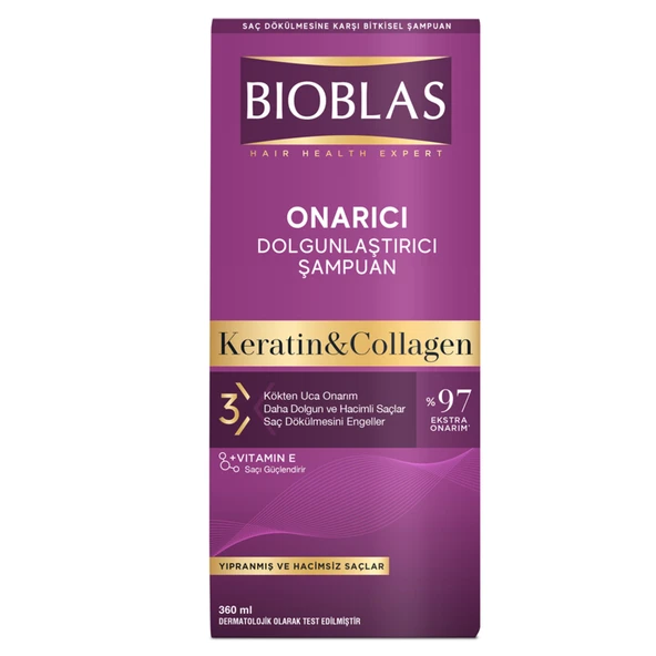 Bioblas Keratin & Kolajen Şampuan 360 Ml (3'li Paket) ürün görseli 1