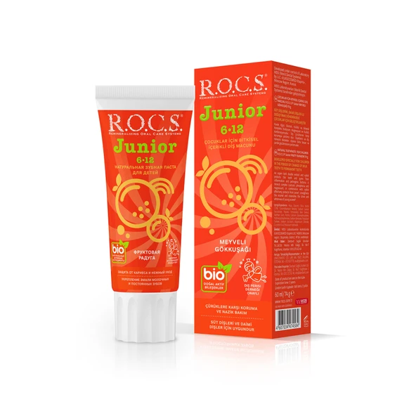 Rocs Junior Meyve Tadında Diş Macunu 60 Ml / 74 G (2'li Paket) ürün görseli 1