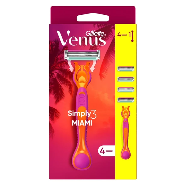 Gillette Venus Miami Hibrid Tıraş Makinesi +4 Yedek (6'li Paket) ürün görseli 1