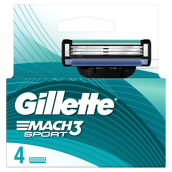 Gillette Mach3 Sport Yedek Tıraş Bıçağı 4 Adet (7'li Paket) ürün görseli 1
