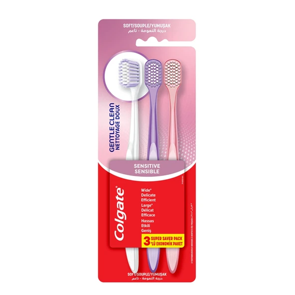 Colgate Gentle Clean Diş Fırçası 2+1 (8'li Paket) ürün görseli 1