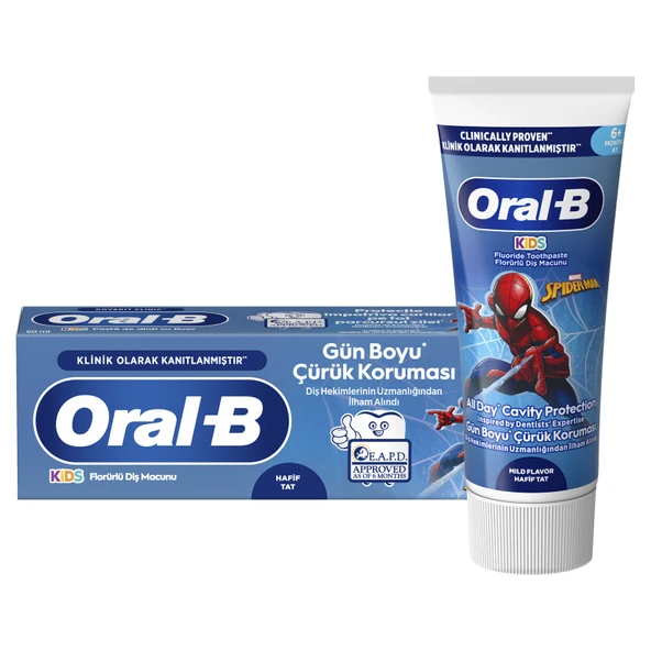 Oral-B Çocuk Diş Macunu (0-6) Spiderman 60 Ml (2'li Paket) ürün görseli 1