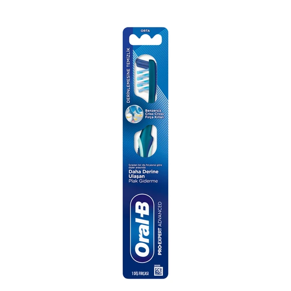 Oral-B Pro-Expert Advanced Derinlemesine Temizlik Diş Fırçası Orta (8'li Paket) ürün görseli 1
