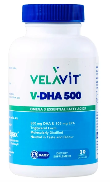 Velavit V-DHA 500 30 Yumuşak Jel Kapsül ürün görseli 1