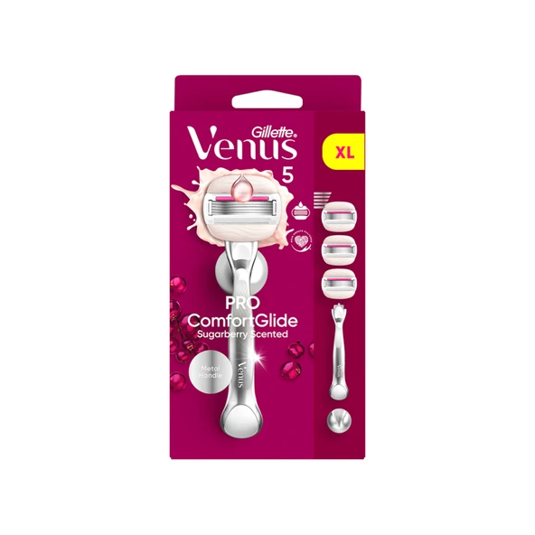 Gillette Venus Pro Comfort Glide Sugarberry Tıraş Makinesi (5'li Paket) ürün görseli 1