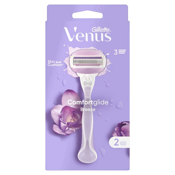 Gillette Venus Comfortglide Breeze Tıraş Makinesi + 2 Adet Yedek Başlık ürün görseli 1