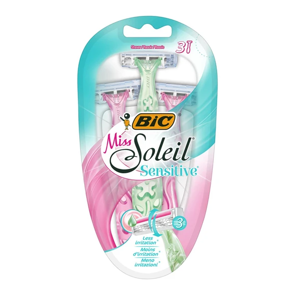 Bic Miss Soleil Sensitive Kadın Tıraş Bıçağı 3'lü (4'li Paket) ürün görseli 1