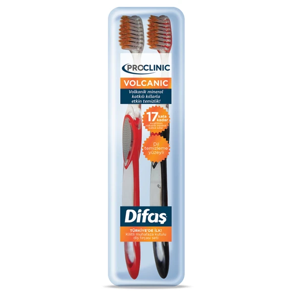 Difaş Proclınıc Volcanıc Diş Fırçası 1+1 (6'li Paket) ürün görseli 1