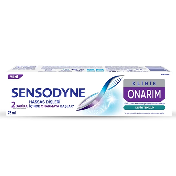 Sensodyne Klinik Onarım Derin Temizlik Diş Macunu 75 Ml (3'li Paket) ürün görseli 1
