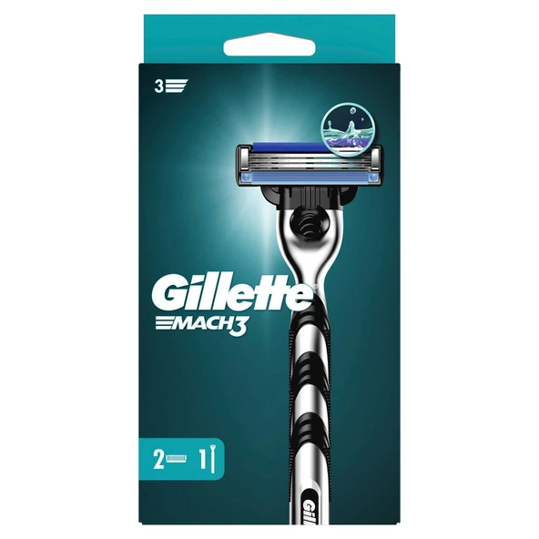 Gillette Mach3 Tıraş Makinesi + Yedek Tıraş Bıçağı (2'li Paket) ürün görseli 1
