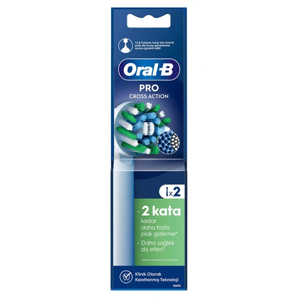 Oral-B Diş Fırçası Yedek Başlığı Cross Action 2 Adet (4'li Paket) ürün görseli 1