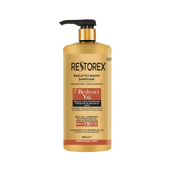 Restorex 7 Besleyici Yağ Bakım Şampuanı 900 Ml (7'li Paket) ürün görseli 1