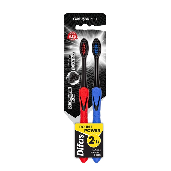 Difaş Double Power 2Li Yumuşak Diş Fırçası (5'li Paket) ürün görseli 1