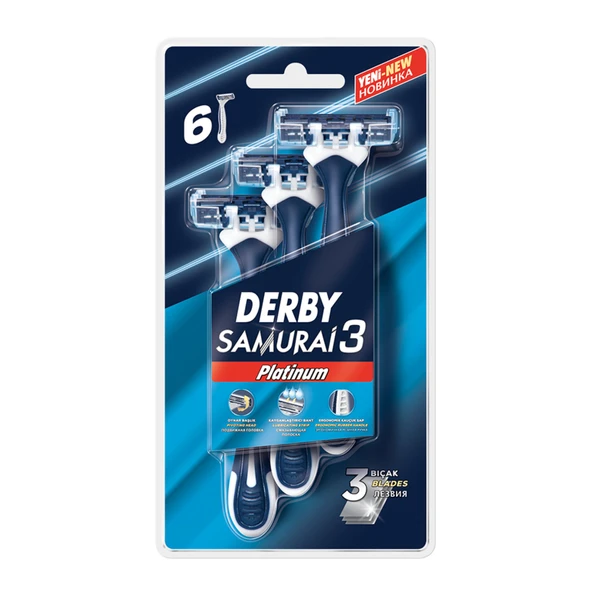 Derby Samurai Platinum 3 Blister 6'Lı (7'li Paket) ürün görseli 1