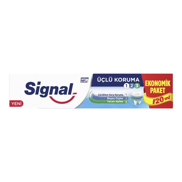 Sıgnal Diş Macunu Üçlü Koruma 120 Ml (3'li Paket) ürün görseli 1