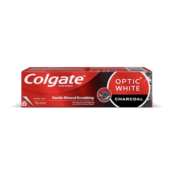 Colgate Optic White Aktif Kömür Diş Macunu 75 Ml (3'li Paket) ürün görseli 1