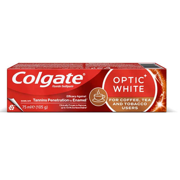 Colgate Optic White Kahve Çay & Tütün Kullananlar İçin 75Ml (3'li Paket) ürün görseli 1