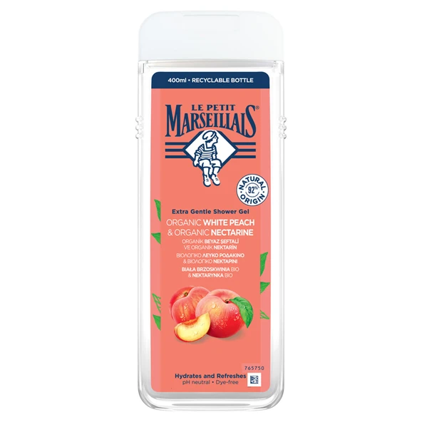 Le Petit Marseillais Şeftali ve Nektarin Duş Jeli 400 Ml (6'li Paket) ürün görseli 1