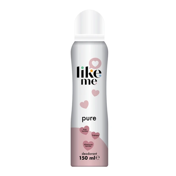 Like Me Deodorant Pure 150 Ml (8'li Paket) ürün görseli 1