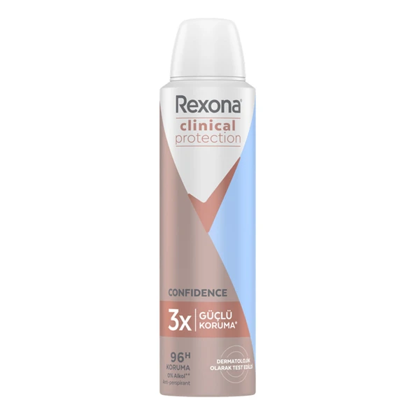 Rexona Clinical Protection Kadın Sprey Deodorant Confidence 96 Saat Koruma 150 ml (6'li Paket) ürün görseli 1