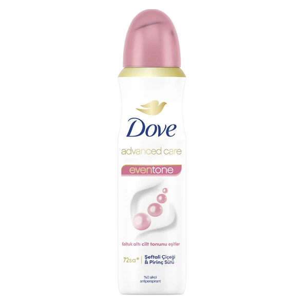 Dove Eventone Sprey Şeftali Çiçeği & Pirinç Sütü Deodorant 150 Ml (5'li Paket) ürün görseli 1