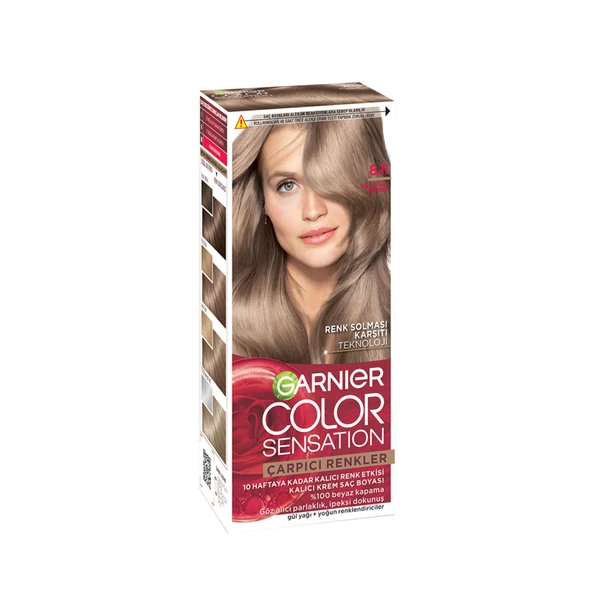 Garnier Çarpıcı Renkler 8.11 Küllü İnci Kumral 112 Ml (4'li Paket) ürün görseli 1
