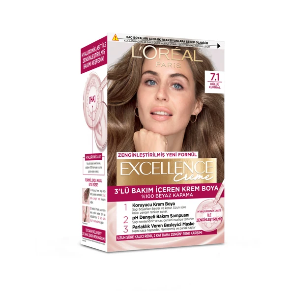 Excellence Creme 7.1 Küllü Kumral Saç Boyası 192 Ml (6'li Paket) ürün görseli 1