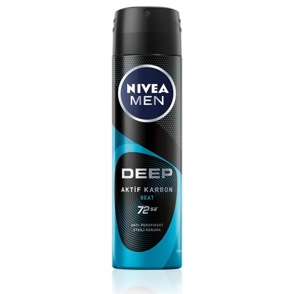 NIVEA MEN Erkek Sprey Deodorant Deep Dimension Beat 150 Ml (2'li Paket) ürün görseli 1