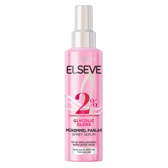 Elseve Glycolic Gloss Parlak Sprey Serum 150 Ml (3'li Paket) ürün görseli 1