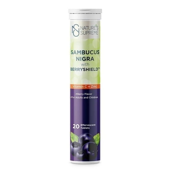 Nature's Supreme Sambucus Nigra 20 Efervesan Tablet (6'li Paket) ürün görseli 1