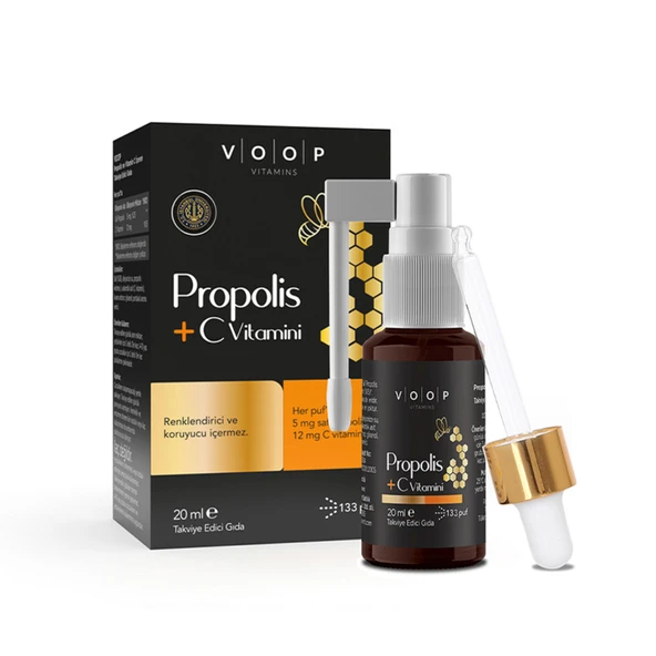 Voop Propolis + C Vitamini Sprey - Damla 20 Ml (4'li Paket) ürün görseli 1