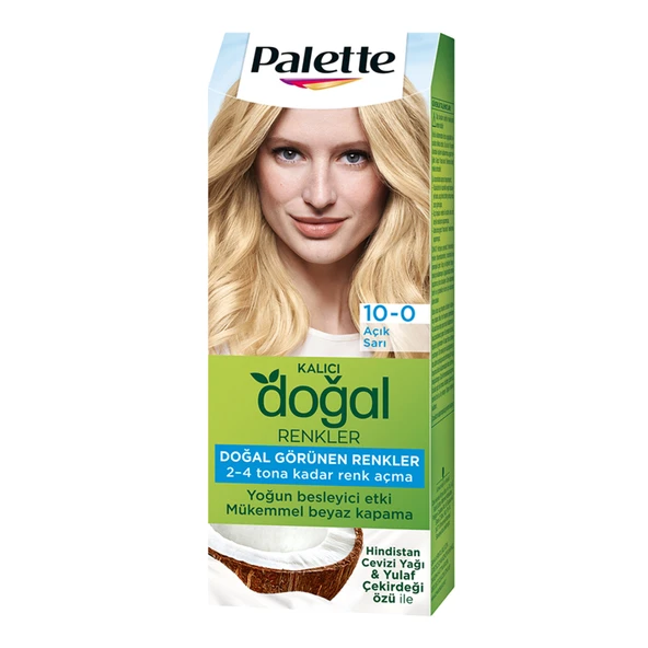 Palette Kalıcı Doğal Renkler 10-0 Açık Sarı Saç Boyası 110 Ml (5'li Paket) ürün görseli 1