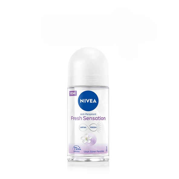 NIVEA Fresh Sensation Kadın Roll on Deodorant, 72 Saat Anti-perspirant Koruma, 50ml (3'li Paket) ürün görseli 1